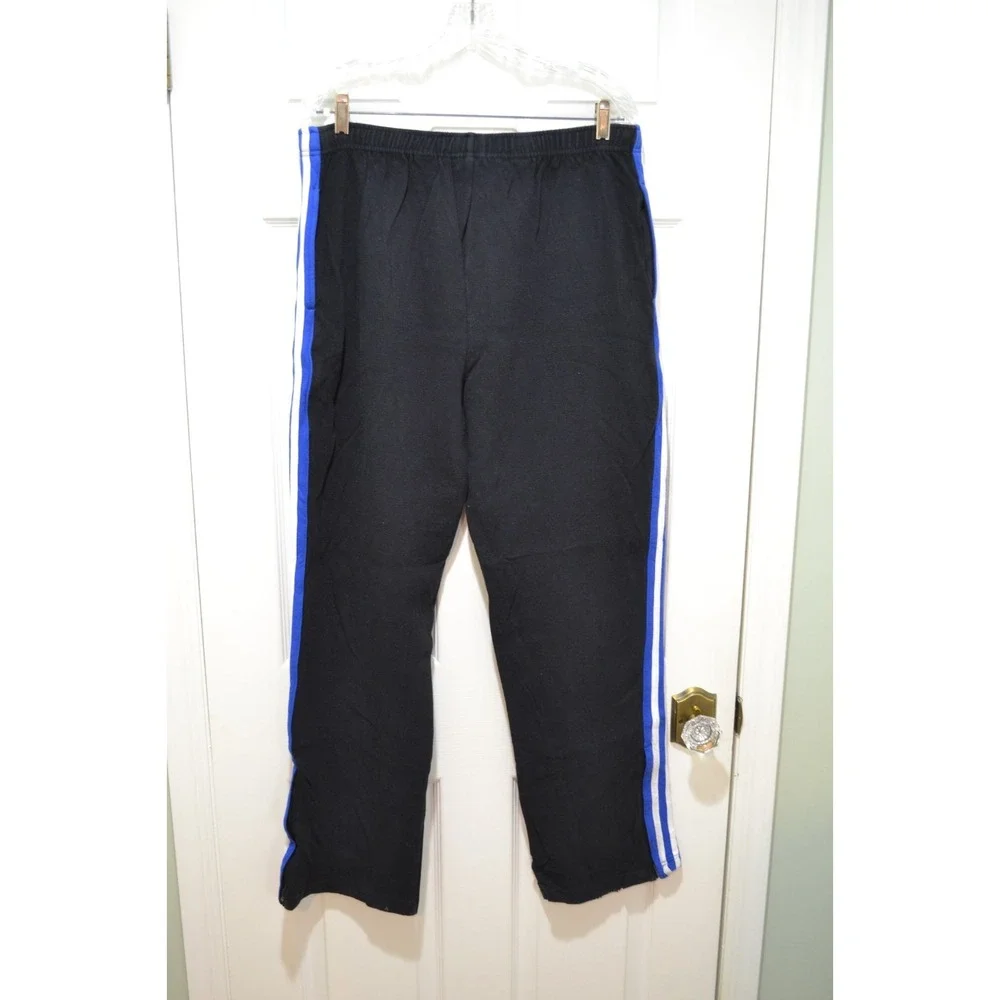 Polo Ralph Lauren Men's Black Cotton Track Pants, Made in Hong Kong , Size Large